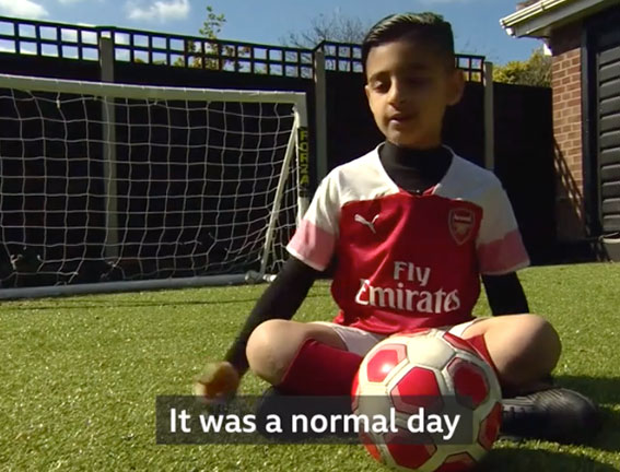 Eight-year-old blind footballer tipped for England success