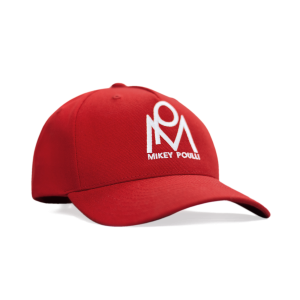 Mikey Poulli snapback cap in red cotton
