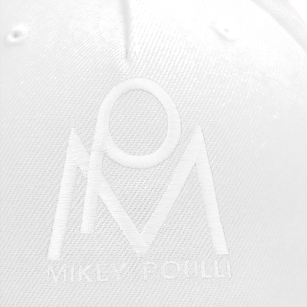 Mikey Poulli snapback cap in white - Image 3
